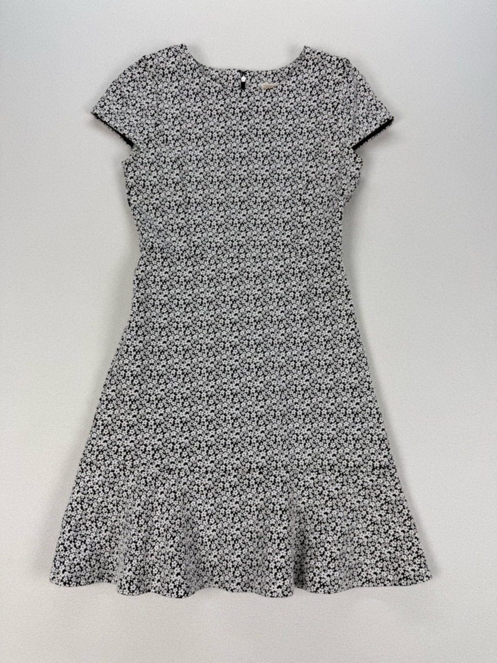 Michael Kors Ditsy Floral Ruffled Hem Fit and Flare Dress
